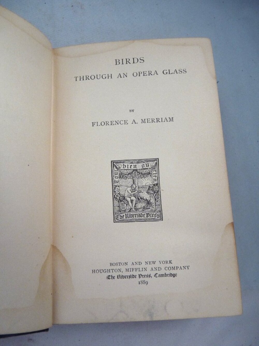 Birds Through an Opera Glass Merriam childrs book 1889 Riverside Press